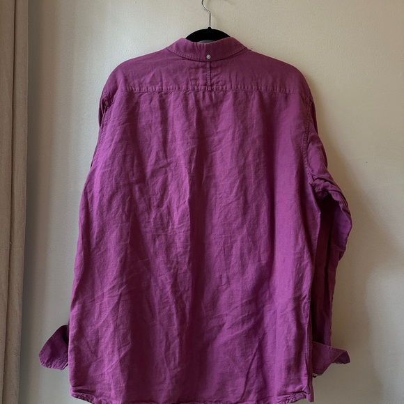 Banana Republic Purple Linen Blend Button Down XL - Picture 2 of 7
